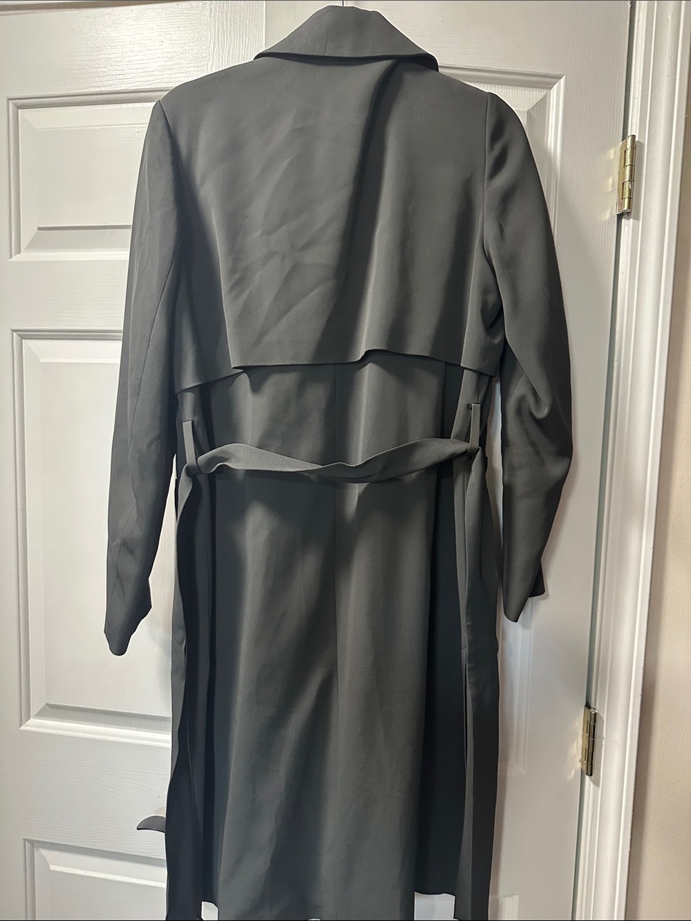 Reiss Dark Gray Tie-Waist Trench Coat. Fully lined and in beautiful shape! - Picture 5 of 7